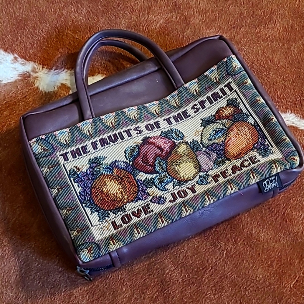 Retro Tapestry Book/Bible Bag Purse